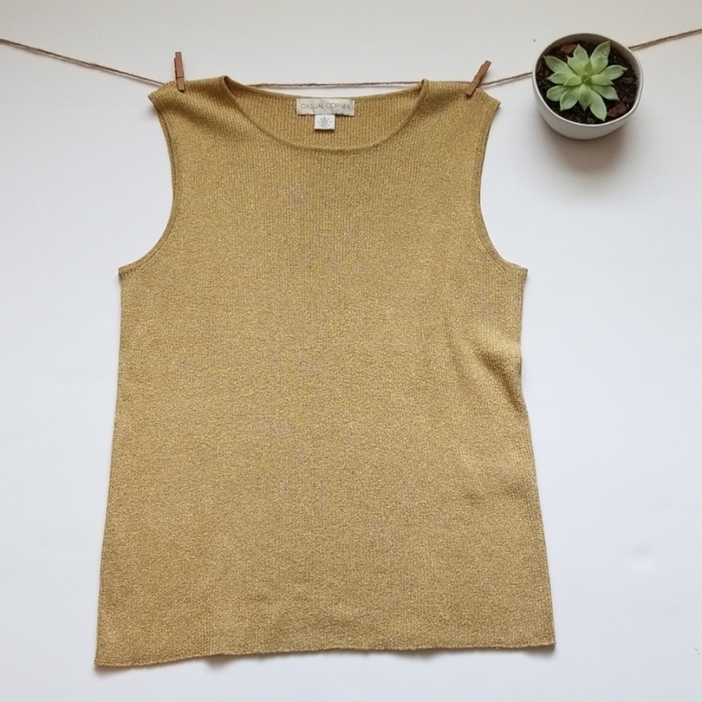 Casual Corner shiny Annex stretchy top